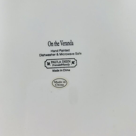 Paula Deen Square Decorative Plate Floral Signed Quote Family Friends 8 Inch - Picture 9 of 11